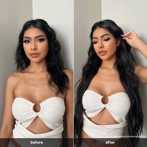 INH 24" BEACH WAVES XTRA INCHES Clip in hair extensions, Chocolate Brown